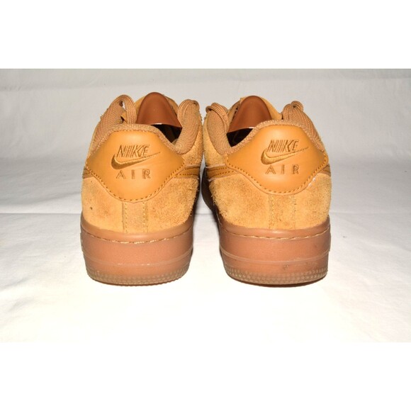 Nike Air Force 1 Sz 4.5Y Low Wheat Flax Suede Youth Sneakers - Picture 6 of 8